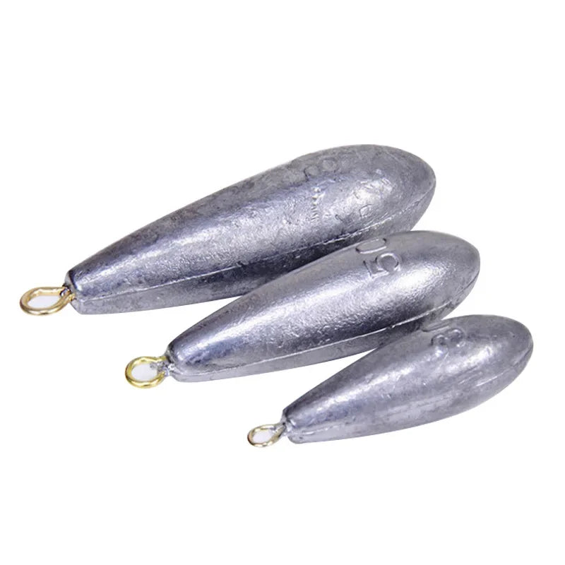 10PCS Pendant Willow Leaf Lead Pendant Ring Loyal Lead Pendant Sea Fishing Hanging Ring Leader Rafting Fishing Gear