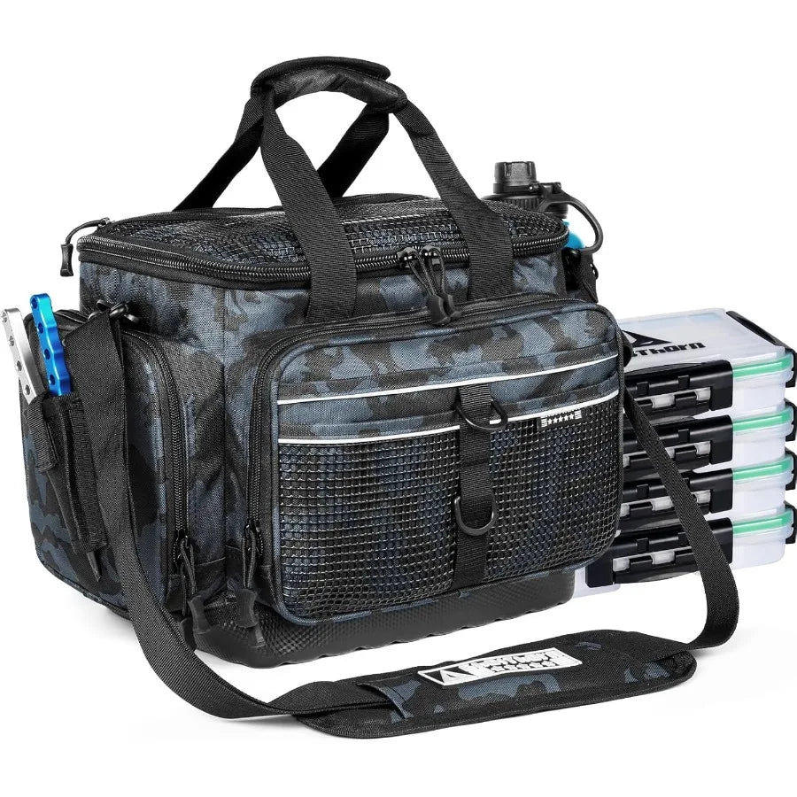 Ghosthorn Fishing Tackle Box Waterproof 3600 and 3700 Tackle Trays with Removable Dividers for Lures Storage Plastic Tackle Box