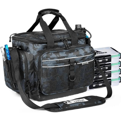 Ghosthorn Fishing Tackle Box Waterproof 3600 and 3700 Tackle Trays with Removable Dividers for Lures Storage Plastic Tackle Box