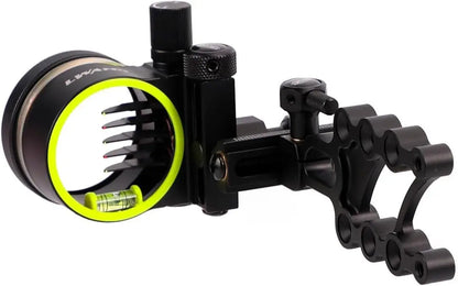 Archery Adjustable 0.019'' Fiber Optic 5Pin Bow Sight Alloy Right Hand Compound Bow Hunting Target Shooting Practice Outdoor Acc