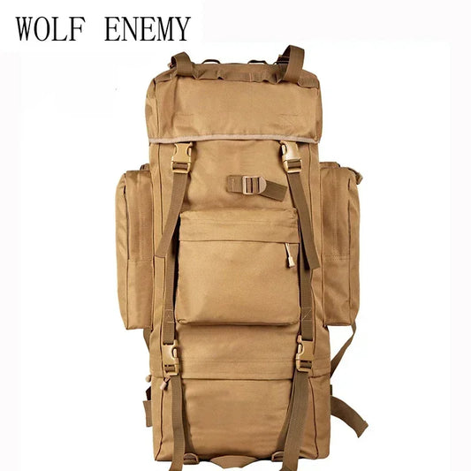 70L Metal Steel Frame Bag Men's New Hunting Backpack Waterproof Nylon Backpacks Hunting Bags