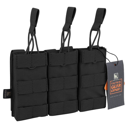 KRYDEX Tactical Magazine Pouch Single/Double/Triple Open-Top MOLLE Strap Holder Mag Pouch for 5.56mm M4 M16 Hunting Accessories