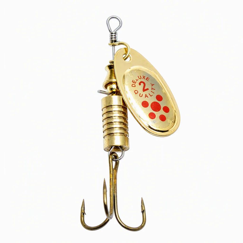 10Pcs Gold & Silver Spinning Sequins Fishing Lures Anti‑Corrosion Metal Spoon Bait Hard Spinner‑Bait for Freshwater Bass Trout