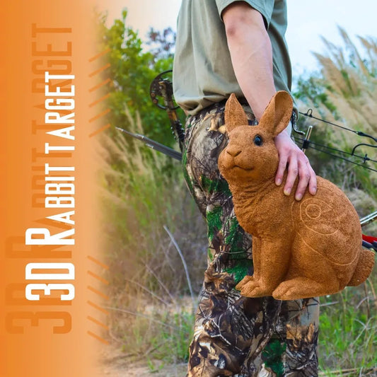 3D Rabbit Archery Target with GroupStand for Realistic Hunting Practice and Outdoor Target Shooting Durable Foam Construction f
