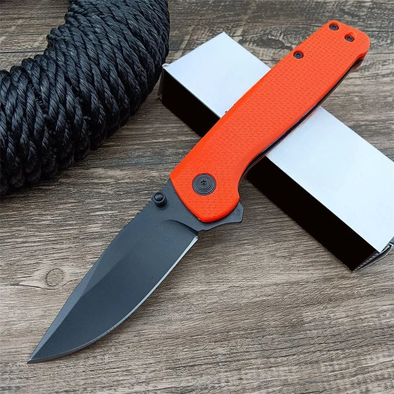 Folding Pocket Knives D2 Drop Point Blade Nylon Fiber Handle Outdoor Camping Tactical Hunting Survival EDC Utility Knives Tools