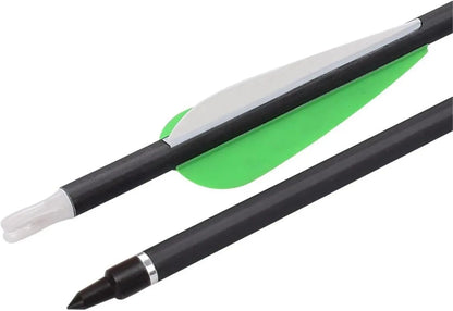 YLS Carbon Archery Arrows Practice Arrows Detachable Arrowhead and Nock 4 inch Streamlined TPU Feathers Perfect