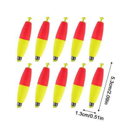 10pcs Slip Bobbers Fishing Weighted Buoy Foam Bobbers Floats Fishing Floats Sea Rock Fishing Striking Float Fishing Accessories