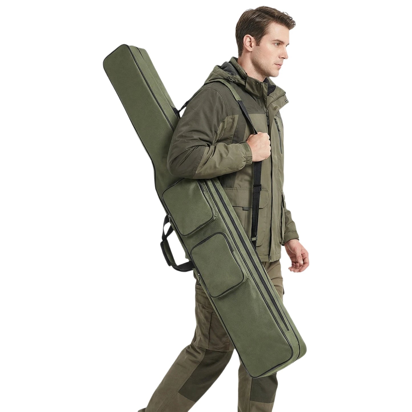 Fish Tackle Rod Holdall Bag Waterproof Oxford Fishing Reel Tackle Storage Bag Case Large Capacity for Men Travel Gift