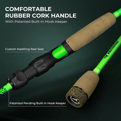 Dual-Tip Fishing Rod & Reel Combo with IM6 Graphite, Multiple Power Options, Comfort Grip for Freshwater Fishing