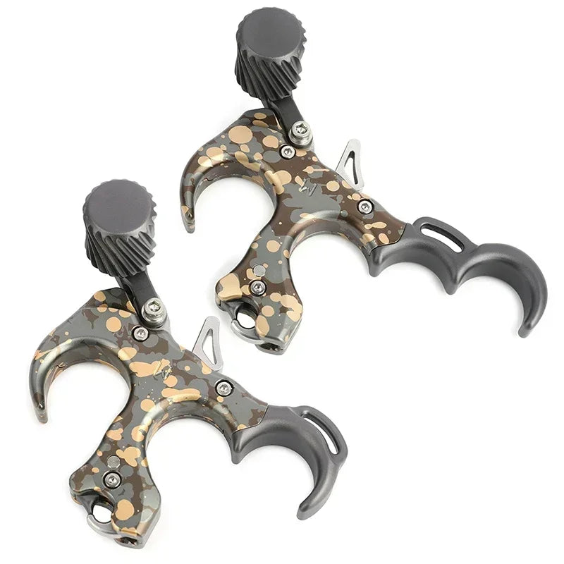 3 Finger Release Aids Archery Compound Bow Release Thumb Adjustable Left Right Hand Caliper Trigger Hunting Shooting Target