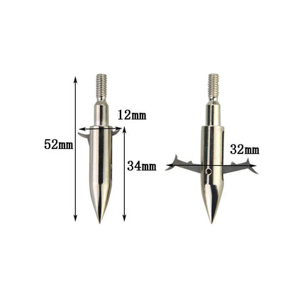 Stainless Steel Archery Arrowheads, Broadheads, Fishing Hunting Tips, Shaft Arrow Head Hunt