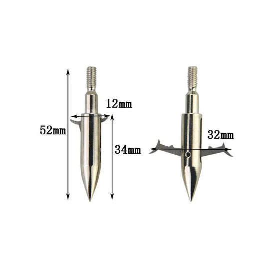 Stainless Steel Archery Arrowheads, Broadheads, Fishing Hunting Tips, Shaft Arrow Head Hunt
