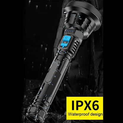 LED Camping Lamp Multifunctional Waterproof Portable Lantern USB Charging Emergency Flashlight Power Display Outdoor Accessories