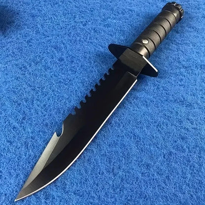 Ultra-Sharp Multi-Function Fixed Blade Tactical Knife - High Hardness All-in-One Portable Tool With K Sheath And Straight Edge