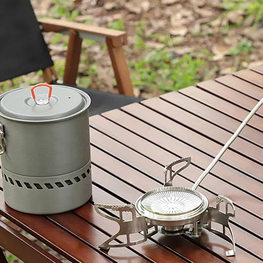 Tourist Burner Cooking Stove Camping Windproof Gas Stove 3800W Outdoor Strong Fire Stove Heater Ultralight Folding Picnic Cooker