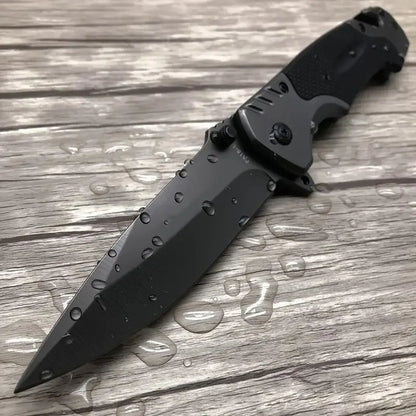 Men'S Folding Knife With Glass Breaker And Seat Belt Cutter, 3-in-1 Multi-function Folding/EDC Knife For Camping, Fishing