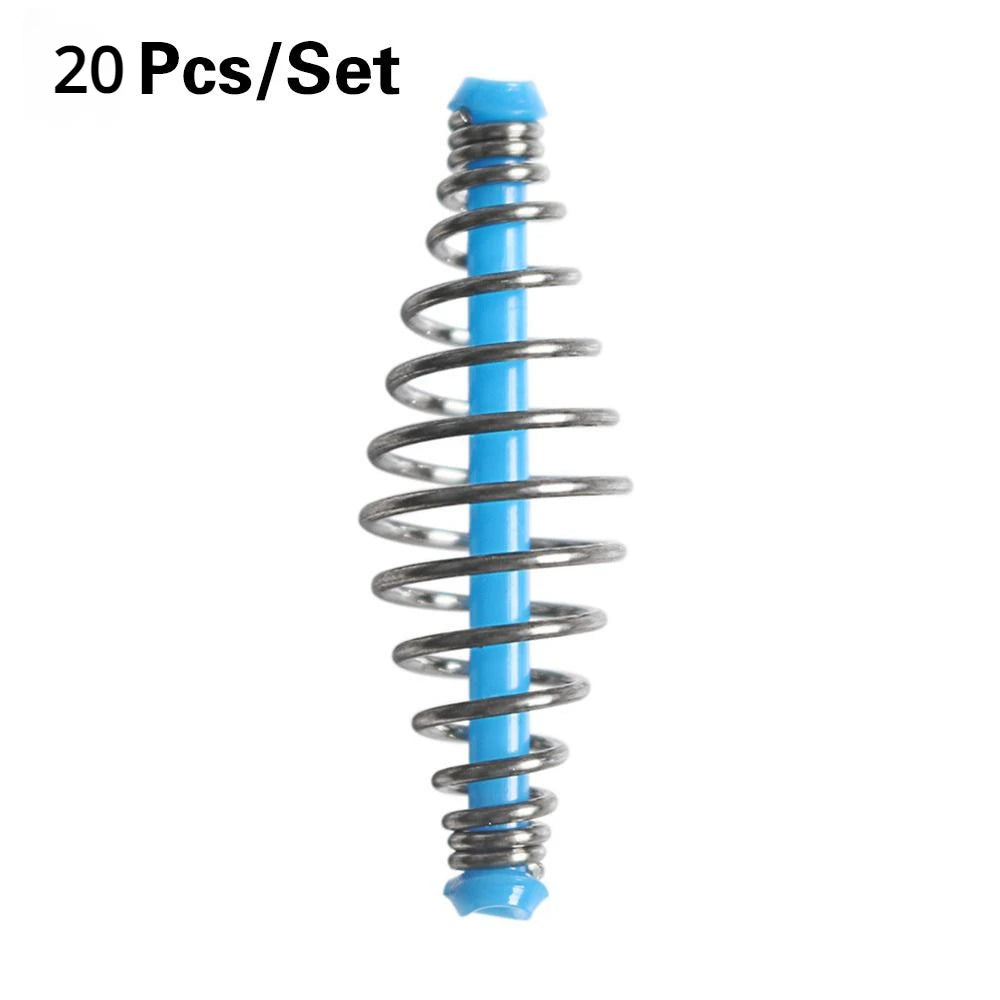 30pcs/Set Fishing Bait Spring Lure Inline Hanging Tackle Stainless Steel Feeder