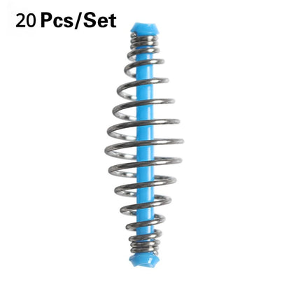 30pcs/Set Fishing Bait Spring Lure Inline Hanging Tackle Stainless Steel Feeder