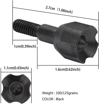 12pk Archery Hunting Small Game Hammer Broadheads, Crossbow Compound Bow Practice Field Arrowheads Points Tips
