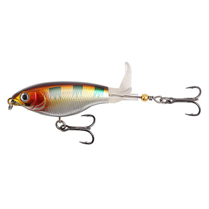 8PCS Top‑water Propeller Lures, Laser Reflective, 10.5CM, 8G, Suitable For Bass, Trout and Zander. Equipped With Rotating Treble Hooks With Barbs At The Tail, Swimming Baits and Crank Baits