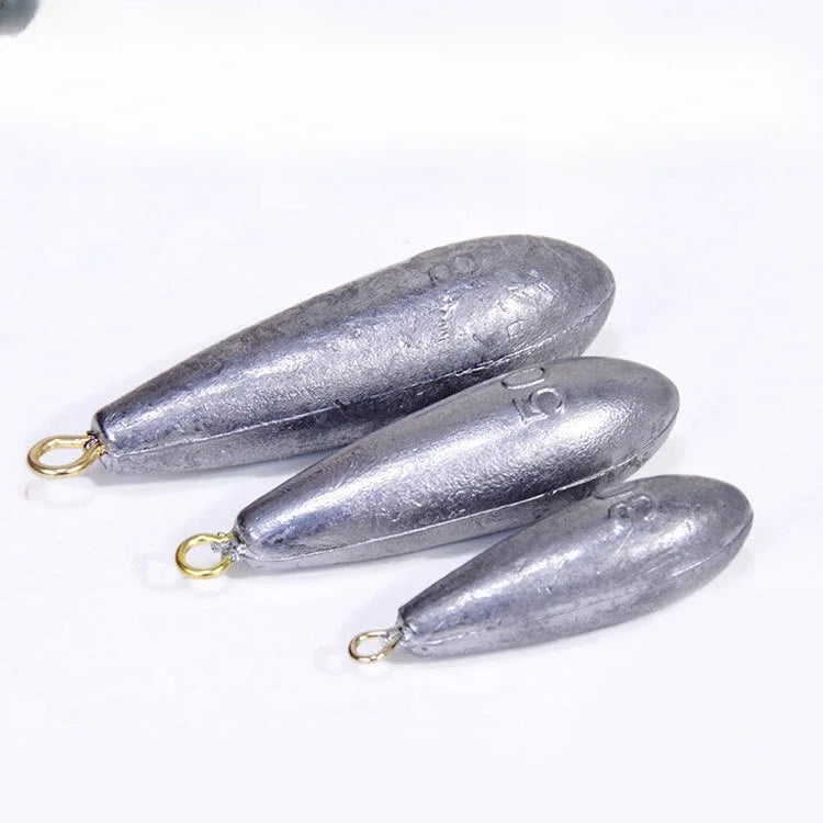 10PCS Pendant Willow Leaf Lead Pendant Ring Loyal Lead Pendant Sea Fishing Hanging Ring Leader Rafting Fishing Gear