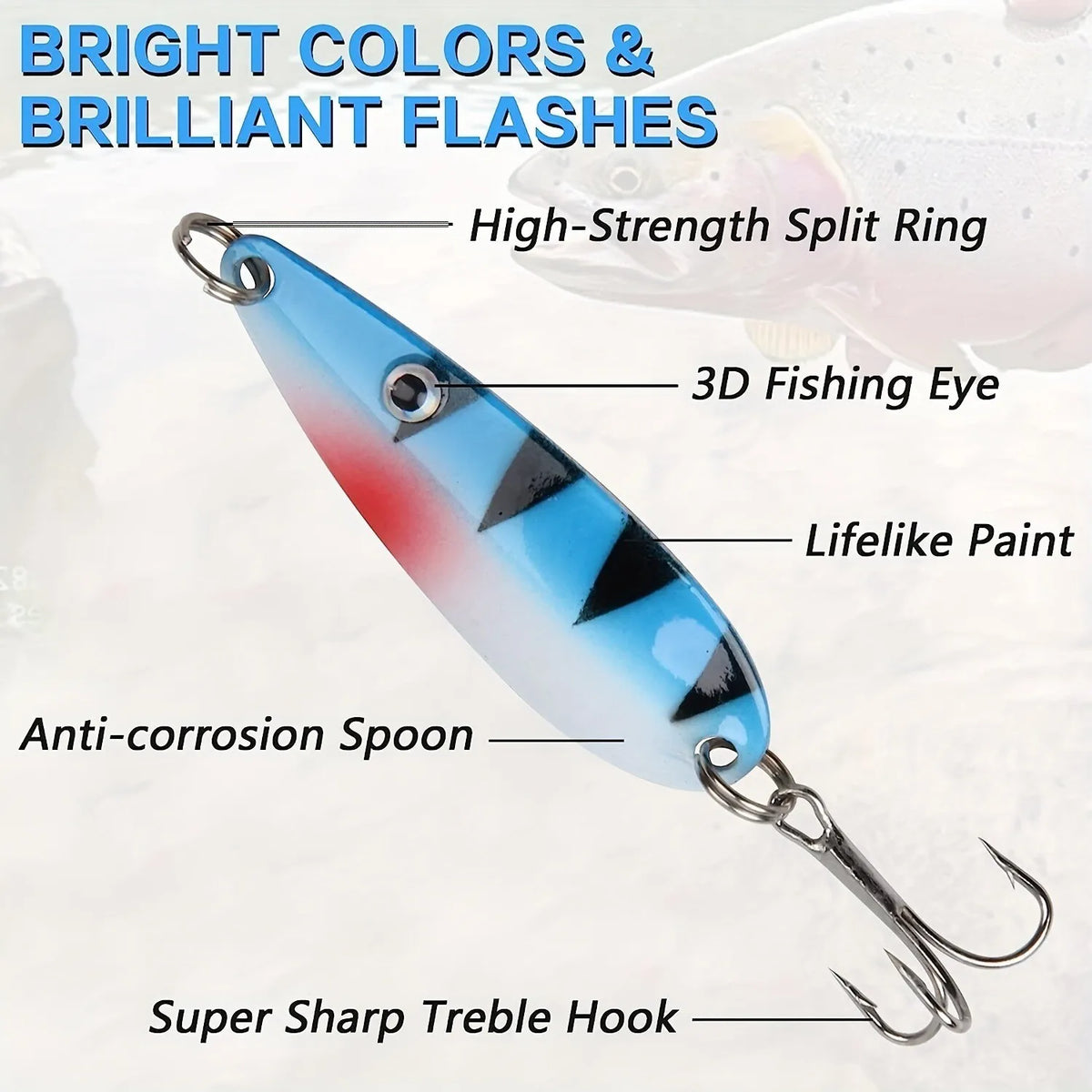 30pcs Fishing Lures Set Spinners Spoons Crankbaits Bass Metal Jigs