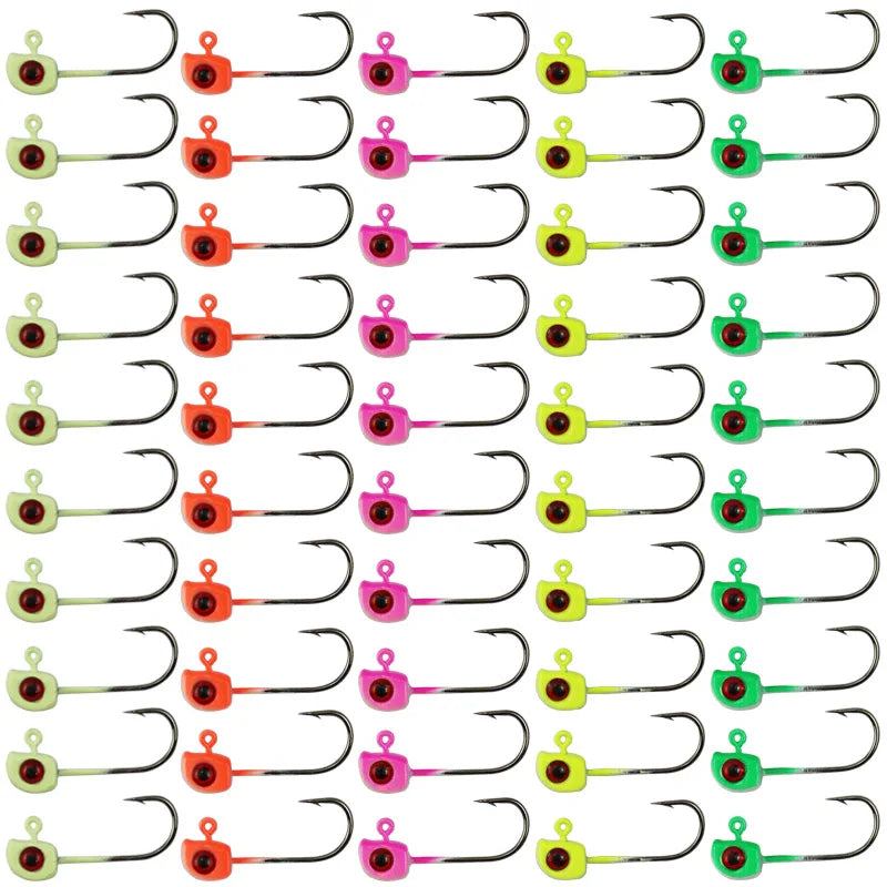 50Pcs Swimbait Jig Heads Fishing Hooks Crappie Jig Head for Crappie Bass Trout Ice Fishing Fly Fishing Freshwater Saltwater