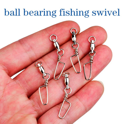 figure-8 ring connector, single head bearing swivel + curved pin, fishing accessories, bulk figure-8 ring fishing gear supplies
