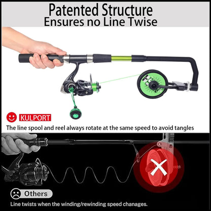 Fishing Line Spooler, Adjustable line Winder,No Line Twist, Portable for Casting & Spinning and Trolling Reel