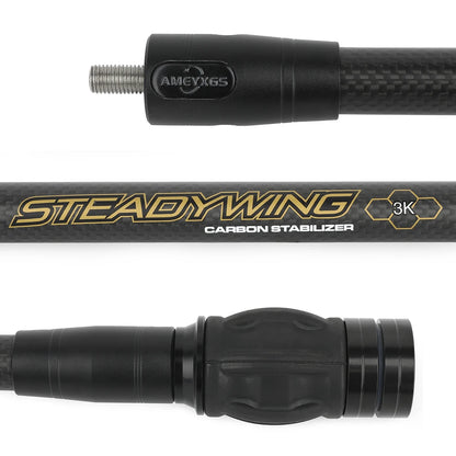 Archery Bow Stabilizer 3k Carbon Fibre Shock Absorber Damp Balance Rod 6/8/10/12/15 Inch for Bow Hunting Shooting Sports