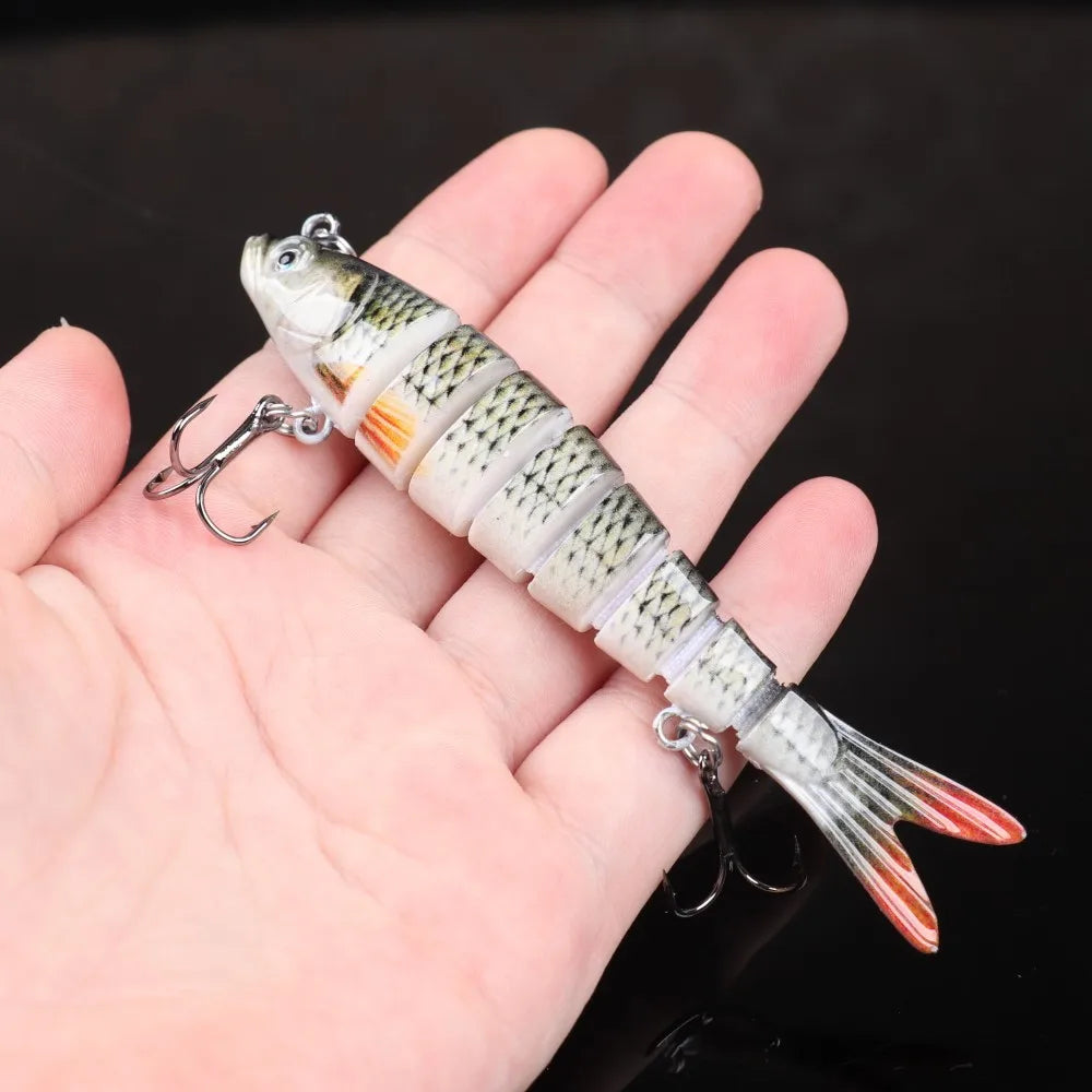 15pcs Jointed Fishing Lures Swimbait Hard Bait Artificial Bait 13cm 19g