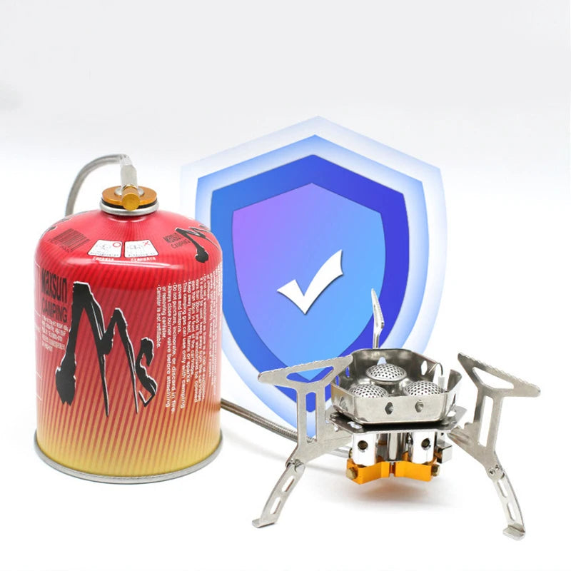 5800W Mini Gas Stove Outdoor Folding Tourist Burner Portable Furnace Picnic Cooking Camping Supplies