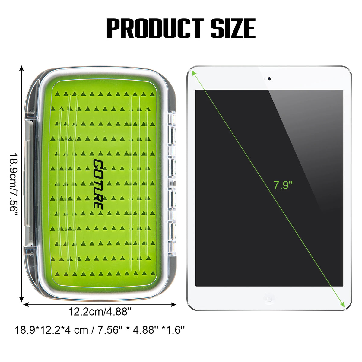 Goture Waterproof Fly Fishing Lure Bait Trout Flies Storage Box Case Container Fish Lure Bait Portable Fly Fishing Box