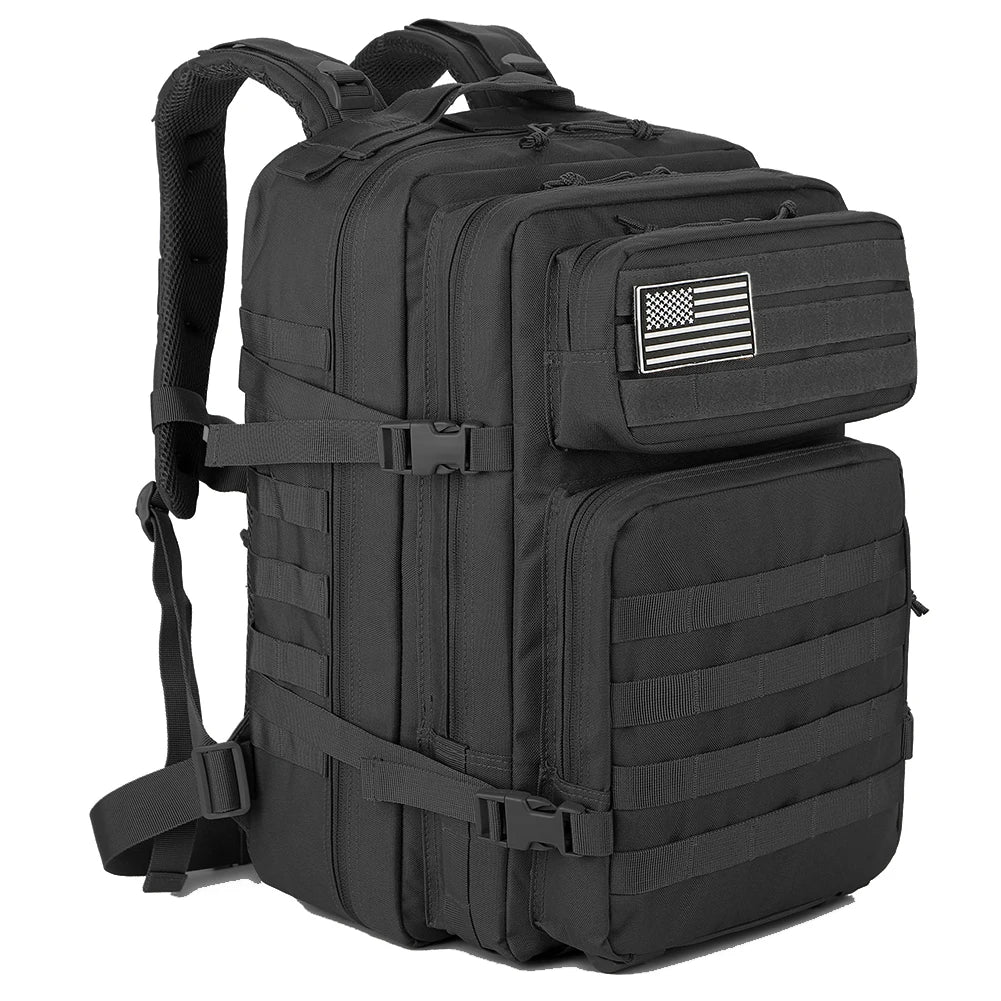 45L Tactical Fishing Backpack Large 3 Day Outdoor Rucksack Hiking Camping Hunting Gear Bag Travel Pack for Outdoor Sport
