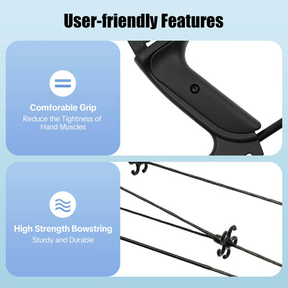 Compound Bow Arrow Set 30-55lb Adjustable Draw Length 24-29.5" for Adults Right Hand,3-Pin Sight Archery Hunting Bow w/12 Arrows