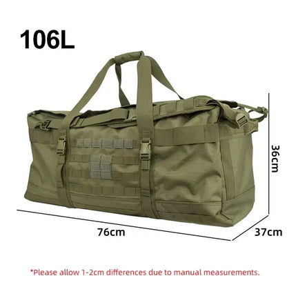 106L 40L Luggage Duffel Bag Camping Backpack Tactical Large Bag Men's Hiking  Mountaineering Trip Utility Gym Weekend Travel Bag
