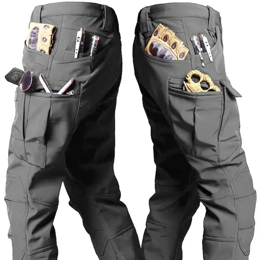Men Climbing SkiingTrekking Fishing Tactical Sharkskin Cargo Pants Jackets Camping Hiking Trousers