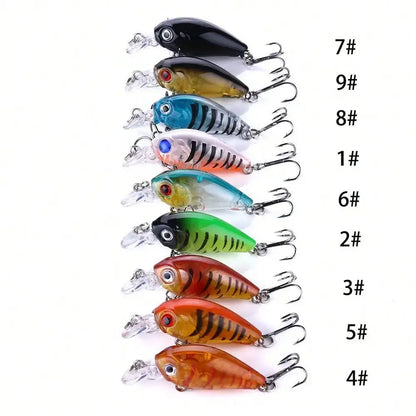 Premium Floating Crank Bait Minnow Fishing Lure Kit - Realistic Surface Artificial Bait, Helps You Catch Fish Successfully