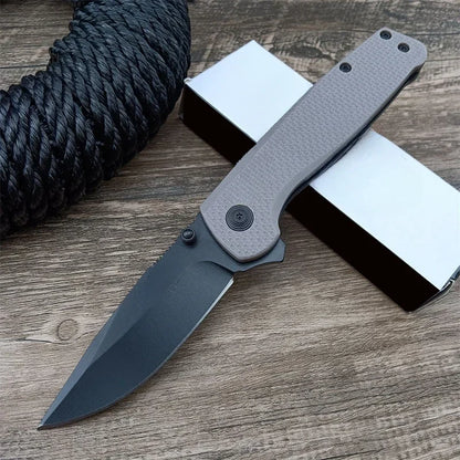 Folding Pocket Knives D2 Drop Point Blade Nylon Fiber Handle Outdoor Camping Tactical Hunting Survival EDC Utility Knives Tools