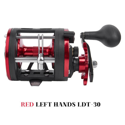 BILLINGS Trolling Drum Fishing Reel 33LB Max Drag 3.8:1 Gear Ratio Smooth Freshwater & Saltwater Universal Bait Caster Fishing Reels for Sea Bass Catfish  Grouper Trout