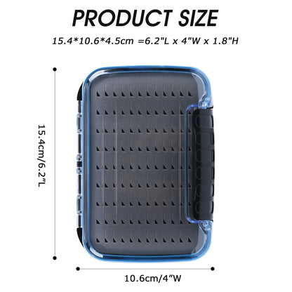 Goture Waterproof Fly Fishing Lure Bait Trout Flies Storage Box Case Container Fish Lure Bait Portable Fly Fishing Box