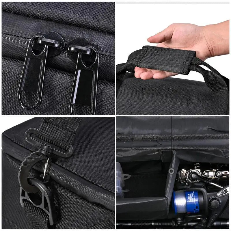Fishing Pole Bag Large Storage Water-resistant Rod Case Pole Storage Bags Waterproof Fishing Storage Bag Tackle Shoulder Bag For
