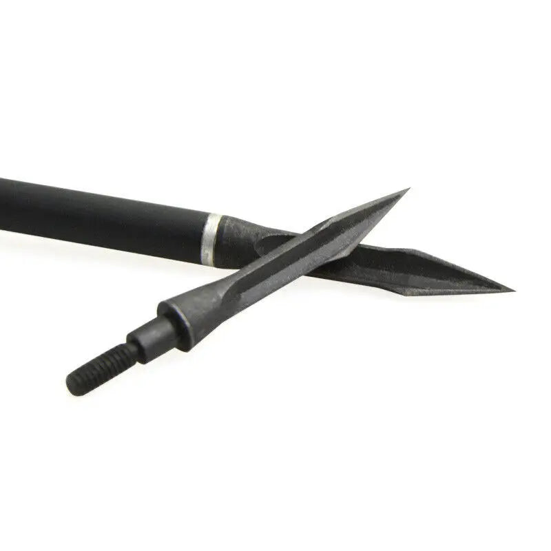 12pcs Archery Blade Broadheads 112Grain Arrowhead Carbon Steel Screw-in Arrowheads Points Tips Archery Target Hunting Shooting