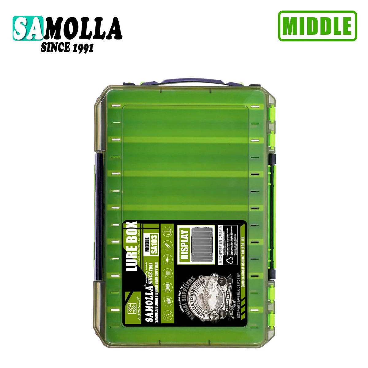Double Sided Lure Baits Box Fishing Large Compartments Plastic Accessories Storage Tackle Container Case Adjustable Organizer