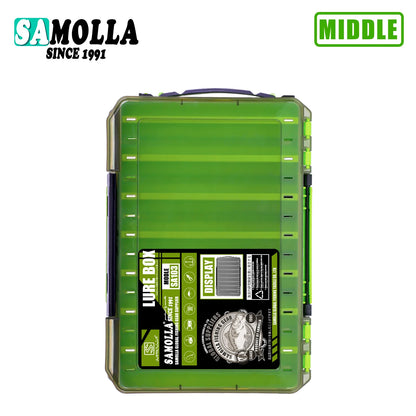 Double Sided Lure Baits Box Fishing Large Compartments Plastic Accessories Storage Tackle Container Case Adjustable Organizer