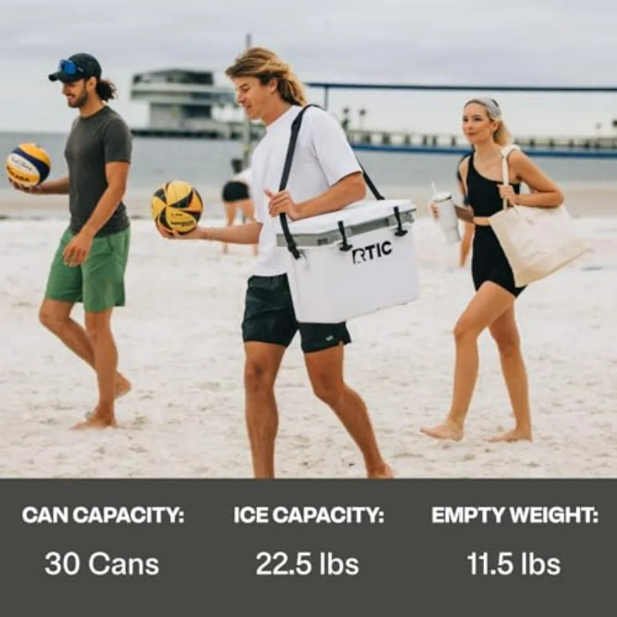 Ultra-Light Hard Cooler for Beach, Camping, Picnic, Fishing, Boat, Barbecue Insulated Portable Ice Chest Box, Rotomolded Altern