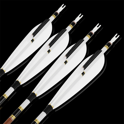 Archery Pure Carbon Arrows 31inch Arrow Shaft 100 Grain Broadhead 5 Inch Turkey Feather Spine 340-600 Bow Archery Shooting 12pcs
