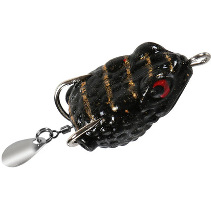 2.5cm/3g Mini Thunder Frog Soft Fishing Lures Artificial Bait Fishing Wobbler Silicone Baits with Metal Glitter Frog Lure Trout
