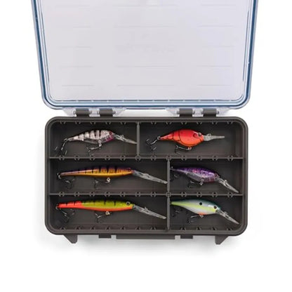 Tackle Box 3600 Waterproof 4-Pack Stow for Fishing Gear Storage in Black with Durable Plastic Construction and C