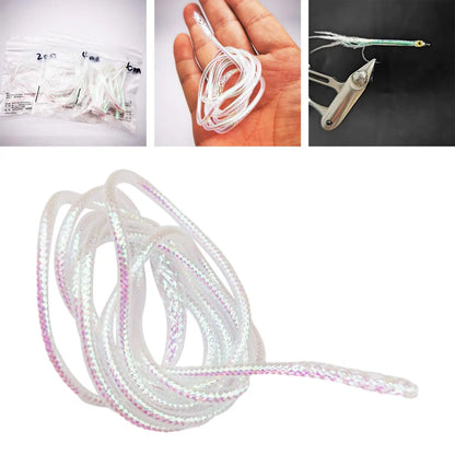 Round Pearl Mylar Braided Tubing Nylon Fly Tying Tool Fishing Materials Mesh for Freshwater Streamers 2mm 4mm 6mm